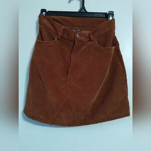 SHEIN Brown Corduroy Skirt